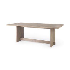 Mercana Aida Scandinavian-Inspired Dining Table in Light Gray Wood - Elegant, Sturdy & Minimalist Design 84" Lt Gray Wood Top | Lt Gray Wood Legs 69199