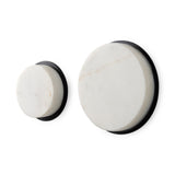 Mercana Sophia 5.0 L x 5.0 W x 3.0 H White Marble Set of 2 Wall Hooks 69222