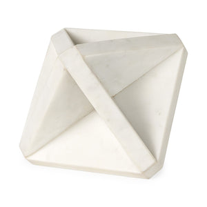 Mercana Sophia Elegant Small Marble Ornament - Artful Accent for Modern Interiors, Perfect for Any Space White Marble | 8.5H 69225