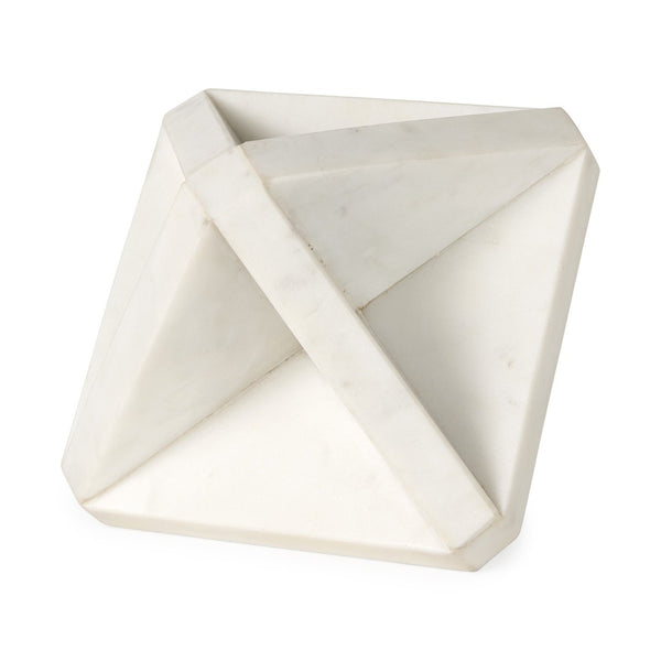 Mercana Sophia Elegant Small Marble Ornament - Artful Accent for Modern Interiors, Perfect for Any Space White Marble | 8.5H 69225