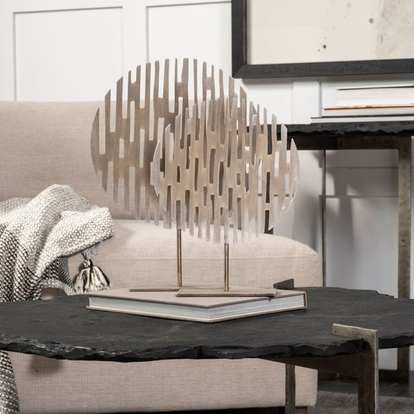 Mercana Ezra Decorative Sculpture - Contemporary Art Deco Accent for Modern Luxe Home Décor and Displays 68811