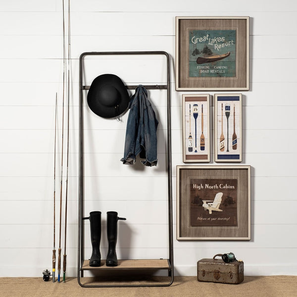 Mercana Carell Hall Tree: Stylish Entryway Storage with Modern Design for Coats, Shoes, and Accessories 68821