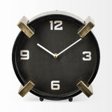 Mercana Agar Black Metal Round Table Clock 68732