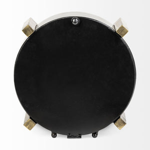 Mercana Agar Elegant Round Table Clock - Mid-Century Modern Design with Gold Accents for Any Space 68732