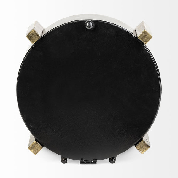 Mercana Agar Elegant Round Table Clock - Mid-Century Modern Design with Gold Accents for Any Space 68732