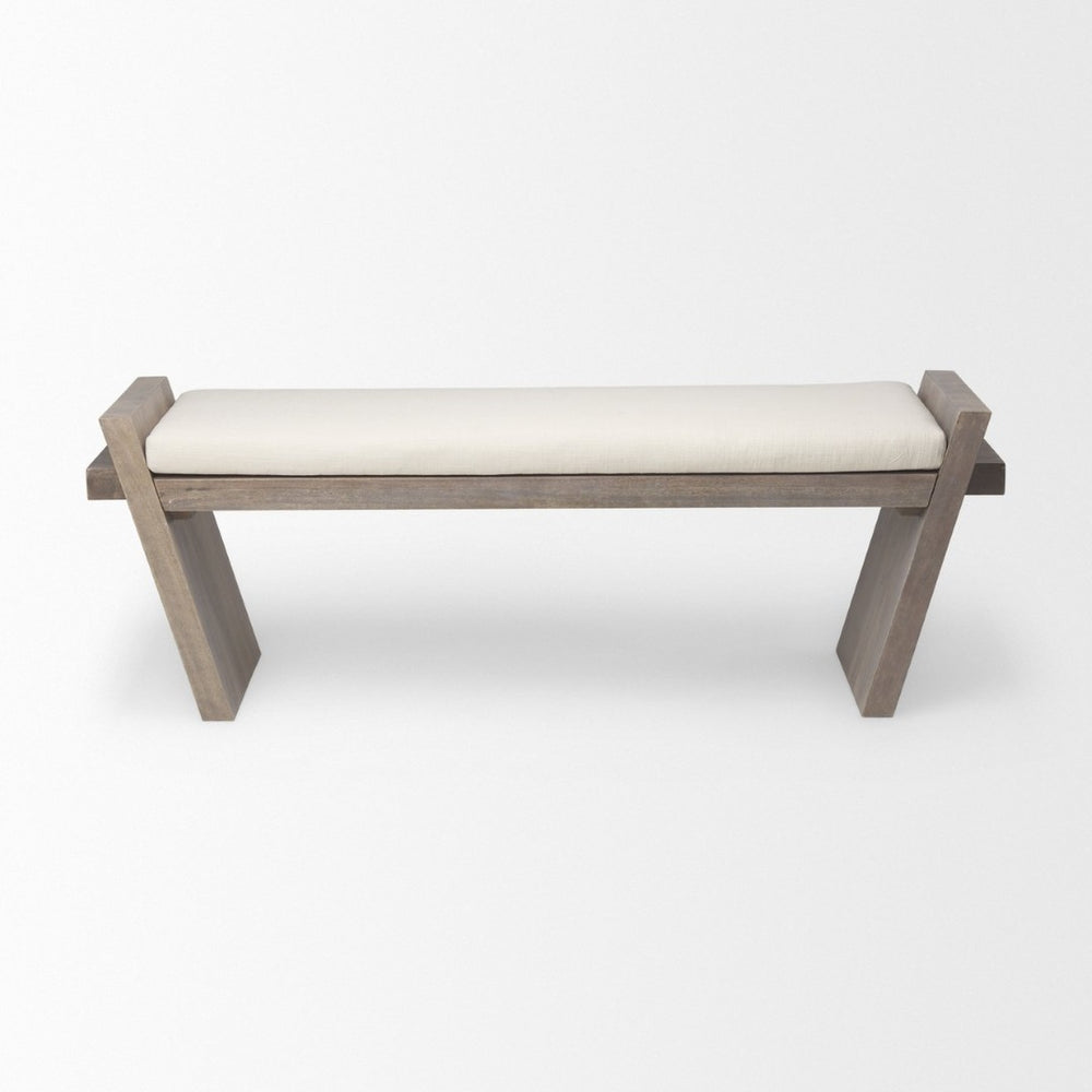 Mercana Elaine Entryway Bench - Stylish Upholstered Cushion & Solid Wood Base for Modern Home Decor Upgrade 68745