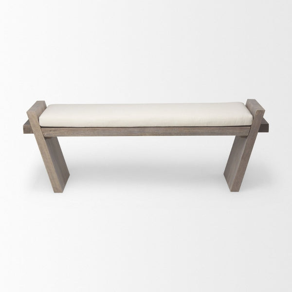 Mercana Elaine Entryway Bench - Stylish Upholstered Cushion & Solid Wood Base for Modern Home Decor Upgrade 68745