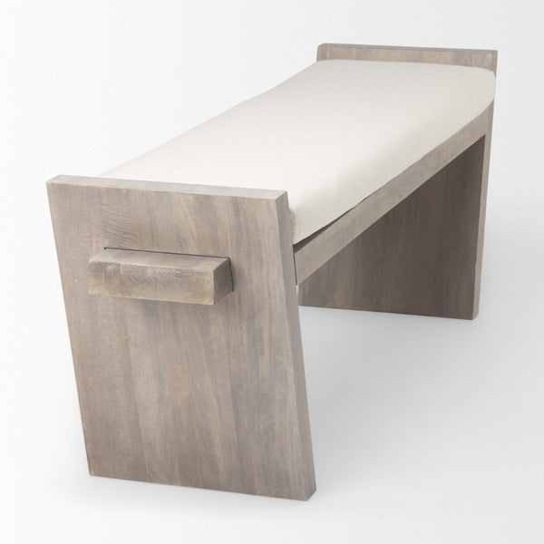 Mercana Elaine Entryway Bench - Stylish Upholstered Cushion & Solid Wood Base for Modern Home Decor Upgrade 68745
