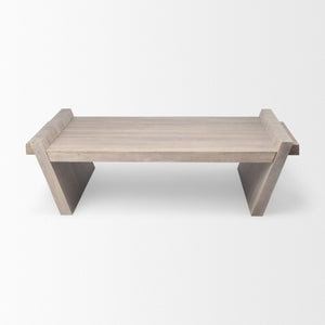 Mercana Elaine Modern Solid Wood Cantilever Coffee Table with Spacious Surface for Chic Living Spaces 68746