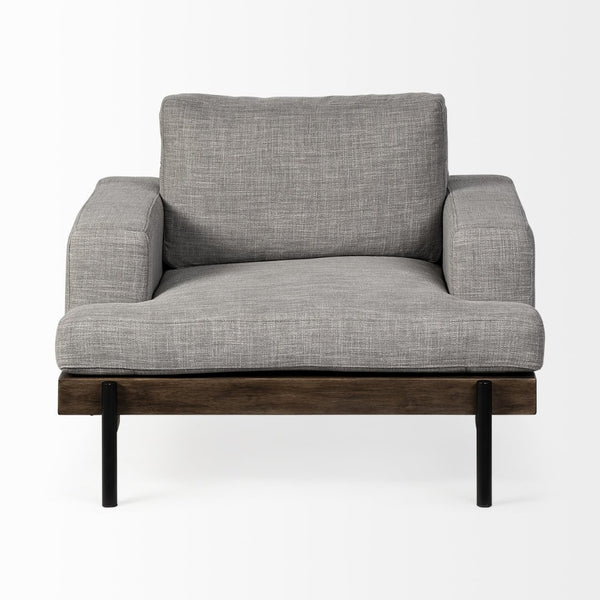 Mercana Colburne I Plush Industrial-Modern Accent Chair with Wood and Iron Frame for Stylish Comfort 68757