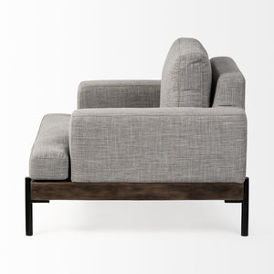 Mercana Colburne I Plush Industrial-Modern Accent Chair with Wood and Iron Frame for Stylish Comfort 68757