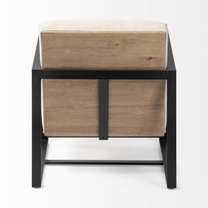 Mercana Stamford Modern Upholstered Accent Chair with Wood Back and Sturdy Metal Frame for Stylish Comfort 68760