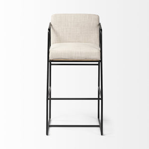 Mercana Stamford 40" Upholstered Seat with Wood Back Accent – Stylish, Comfortable Stool for Modern Spaces 68762