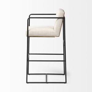 Mercana Stamford 40" Upholstered Seat with Wood Back Accent – Stylish, Comfortable Stool for Modern Spaces 68762