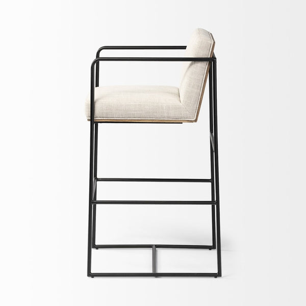 Mercana Stamford 40" Upholstered Seat with Wood Back Accent – Stylish, Comfortable Stool for Modern Spaces 68762