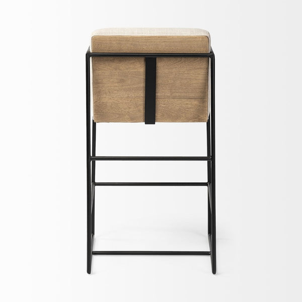 Mercana Stamford 36" Height Upholstered Seat with Wood Back and Durable Metal Frame for Modern Interiors 68764