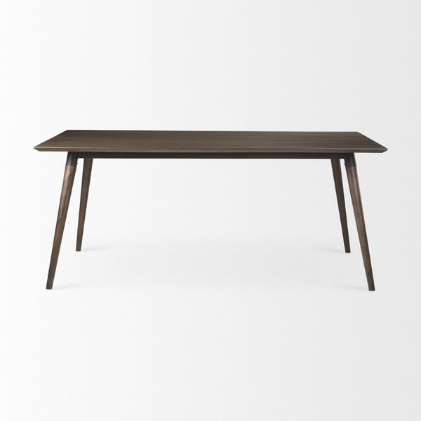 Mercana Nicholas II Dining Table - Solid Mango Wood Top with Industrial Iron Base for Modern Elegance 68844