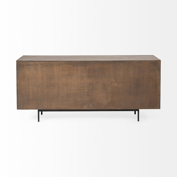Mercana Grace Two-Tone Sideboard - Solid Mango Wood, 6 Drawer Storage, Contemporary Design for Modern Spaces 68846