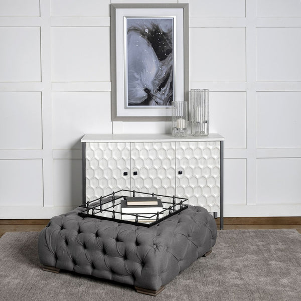 Mercana Christa Square Tray - Luxe 22x22 Tabletop Decor for Glamorous Interiors, Perfect for Organizing & Displaying 57238