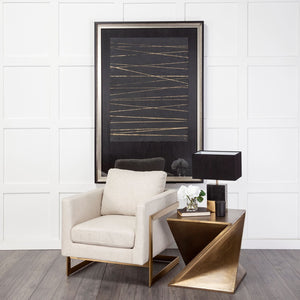 Mercana Rupert Luxe Modern Club Chair with Plush Comfort and Eye-Catching Metallic Frame for Stylish Spaces 67929