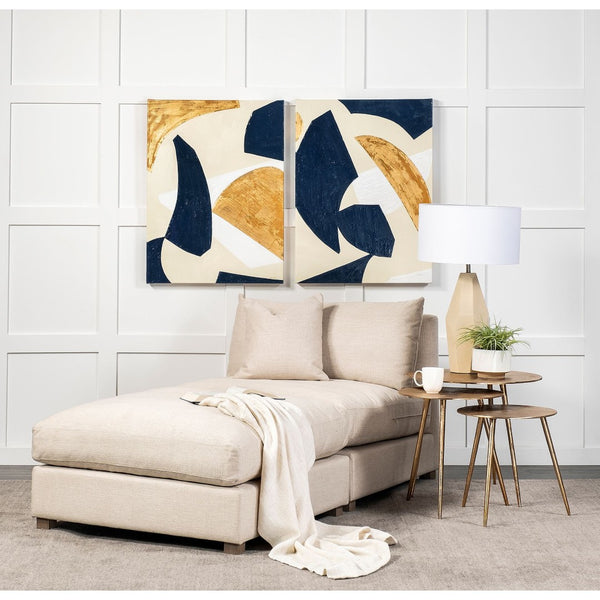 Mercana Reva III Compact Accent Table - Stylish Mid-Century Modern Design in Luxurious Antiqued Gold Finish Gold Aluminum | 16W 68769