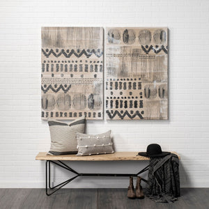 Mercana Papillion III 66" Solid Acacia Wood Dining Bench with Sculptural Iron Base for Stylish Seating Solutions Blonde Wood | Black Metal 68754-AB