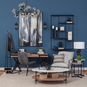 Mercana Horsdal Mid-Century Modern Dining Chair with Sleek Leather Seat and Sturdy Metal Frame for Style 50409