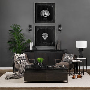 Mercana Kona II Medium Ceramic Vase - Striking Black and Gold Accent for Modern Home Decor and Style Black/Gold Ceramic | 10H 68025