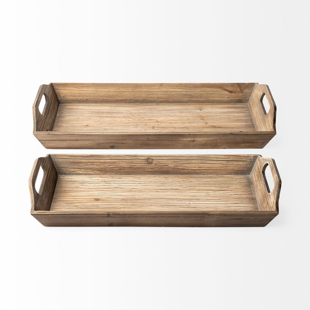 Mercana Tawny Elegant Wooden Serving Trays for Stylish Home Decor – Versatile Design for Any Space 68961