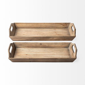 Mercana Tawny Elegant Wooden Serving Trays for Stylish Home Decor – Versatile Design for Any Space 68961
