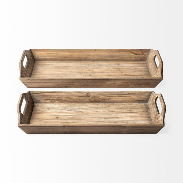 Mercana Tawny Elegant Wooden Serving Trays for Stylish Home Decor – Versatile Design for Any Space 68961