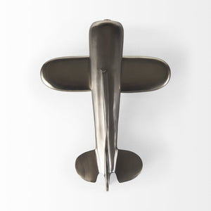 Mercana Maverick II Sleek Metal Fighter Plane Sculpture for Modern Decor, Perfect Accent for Any Space 68955