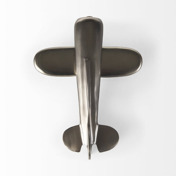Mercana Maverick II Sleek Metal Fighter Plane Sculpture for Modern Decor, Perfect Accent for Any Space 68955