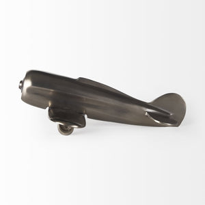 Mercana Maverick II Sleek Metal Fighter Plane Sculpture for Modern Decor, Perfect Accent for Any Space 68955