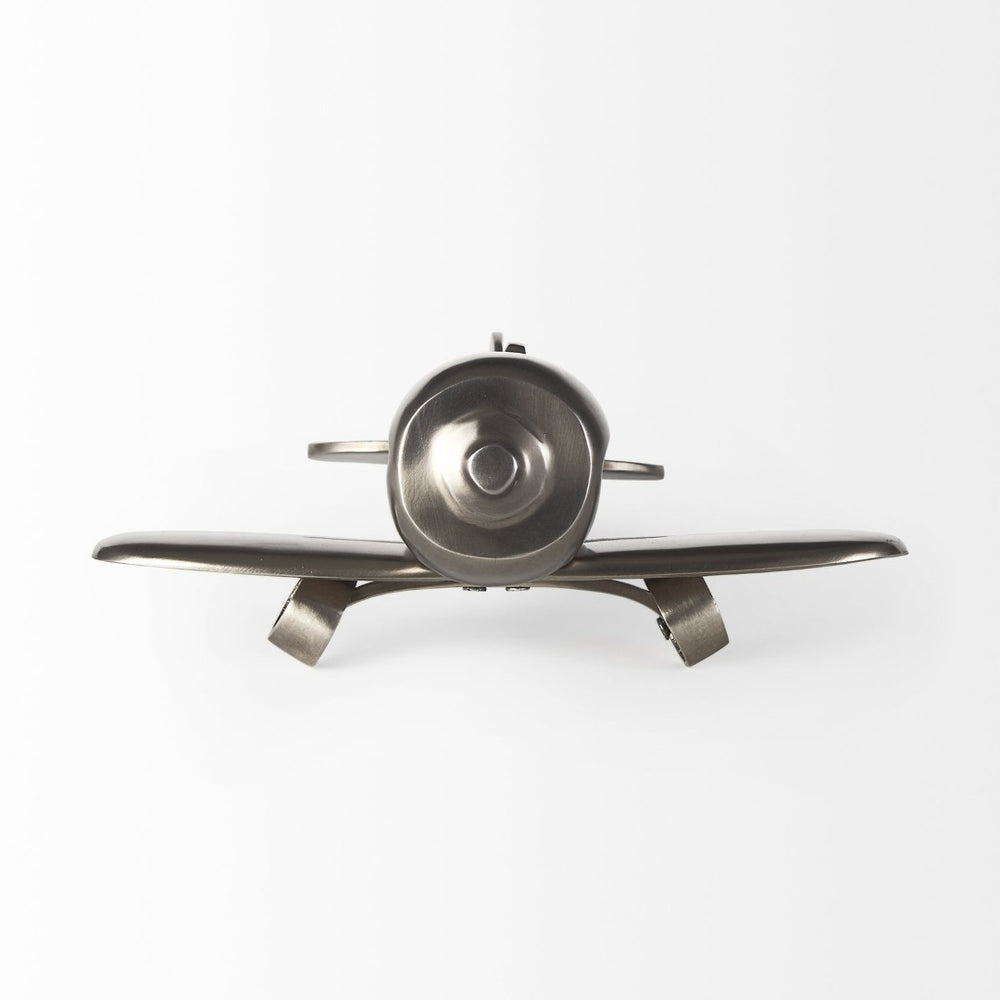 Mercana Maverick II Sleek Metal Fighter Plane Sculpture for Modern Decor, Perfect Accent for Any Space 68955