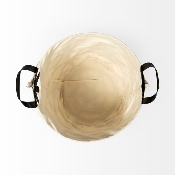 Mercana Liya Versatile 18L x 15W Storage Basket with Cream Liner for Modern Farmhouse Charm & Organization 68950