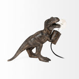 Mercana Raptor (10.6"H) Dark Tone Resin Tyrannosaurus Rex Table Lamp 68924