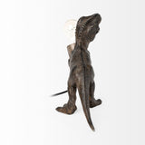 Mercana Raptor (10.6"H) Dark Tone Resin Tyrannosaurus Rex Table Lamp 68924