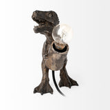 Mercana Raptor (10.6"H) Dark Tone Resin Tyrannosaurus Rex Table Lamp 68924