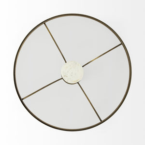 Mercana Jacinta 36" Round Pedestal Coffee Table with Elegant Design for Luxe Glam and Contemporary Interiors 69052-AB