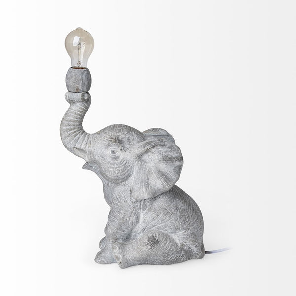 Mercana Tantor Elephant Calf Table Lamp - Whimsical Sculptural Lighting for Playful Home Decor Accent 69005