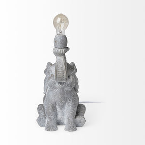 Mercana Tantor Elephant Calf Table Lamp - Whimsical Sculptural Lighting for Playful Home Decor Accent 69005