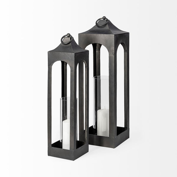 Mercana Ina Vintage-Inspired Candle Holder Lantern – Elegant Metal Design for Modern Spaces and Ambiance 68989