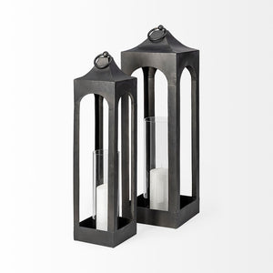 Mercana Ina Tall Candle Lantern - Timeless Industrial Elegance for Modern Home Décor and Stylish Displays 68990