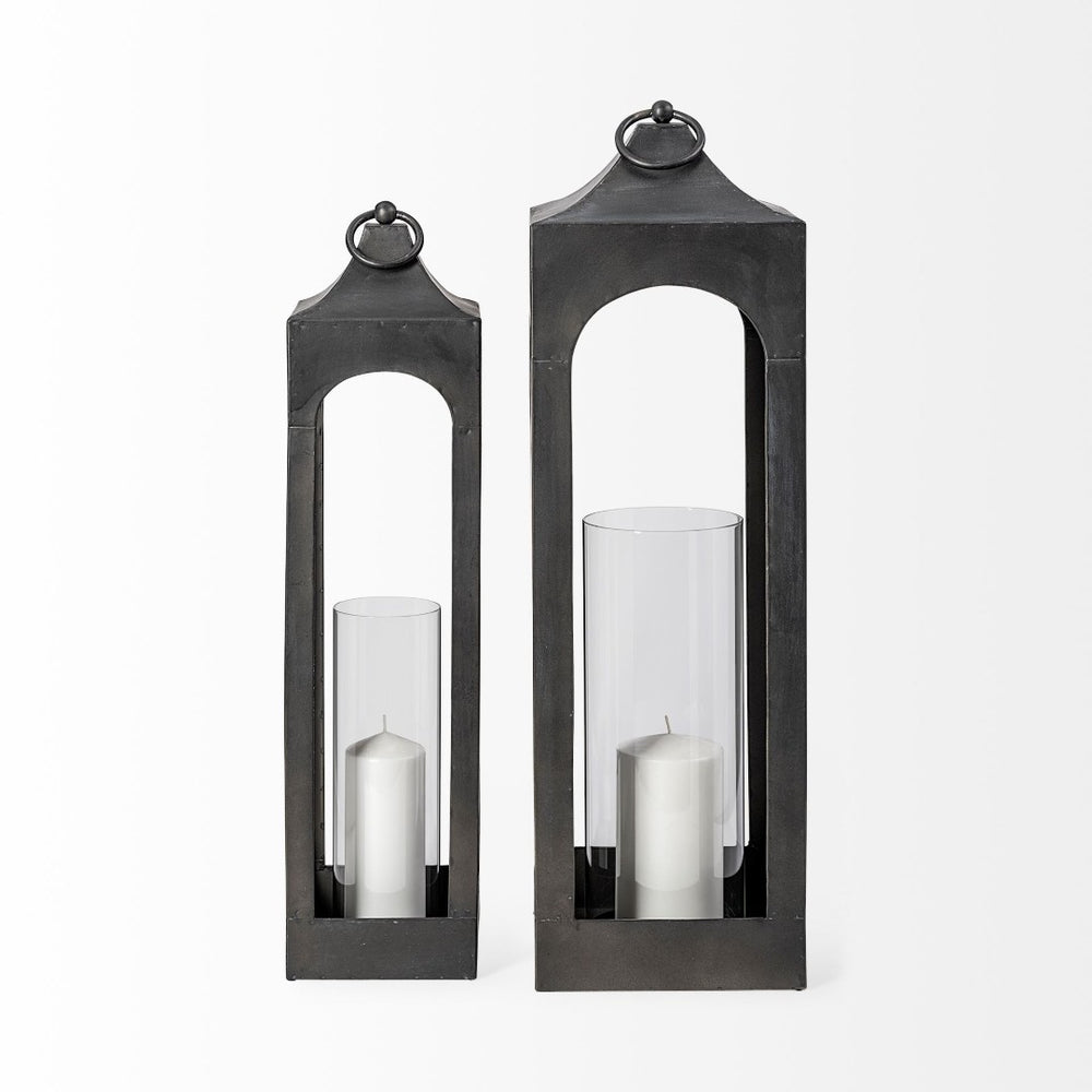 Mercana Ina Tall Candle Lantern - Timeless Industrial Elegance for Modern Home Décor and Stylish Displays 68990