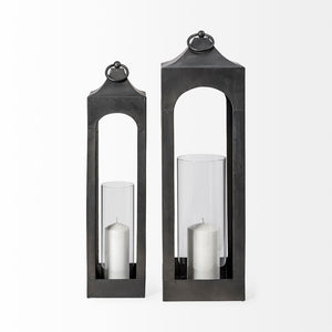 Mercana Ina Tall Candle Lantern - Timeless Industrial Elegance for Modern Home Décor and Stylish Displays 68990