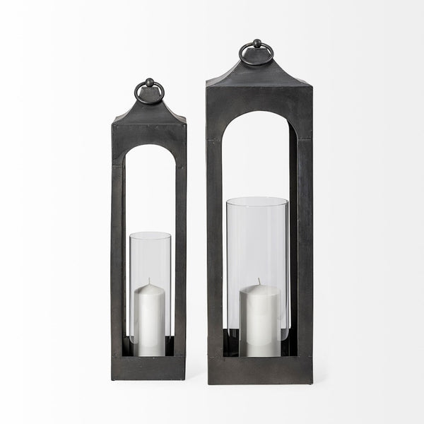 Mercana Ina Tall Candle Lantern - Timeless Industrial Elegance for Modern Home Décor and Stylish Displays 68990
