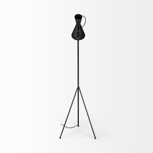 Mercana Eris III Industrial Floor Lamp with Tripod Base and Double-Cone Shade for Modern Home Decor 68977