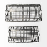 Mercana Kenneth (Set of 2) 24L x 12W Gray Metal Baskets 68786