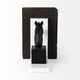 Mercana Hidalgo (Set of 2) 14L x 3W Black Majestic Horse Bookends 68931